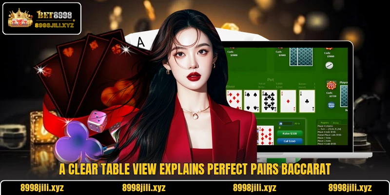 A clear table view explains Perfect Pairs Baccarat