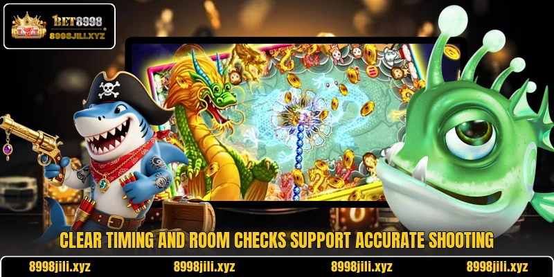 Clear timing and room checks support accurate shooting Clear timing and room checks support accurate shooting