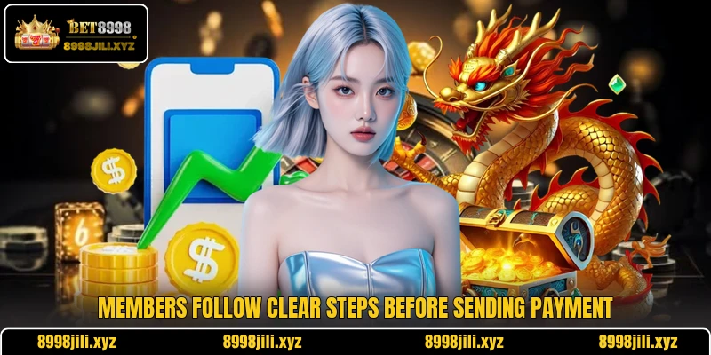 Members follow clear steps before sending payment