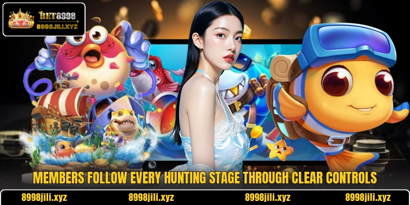 Members follow every hunting stage through clear controls Members follow every hunting stage through clear controls