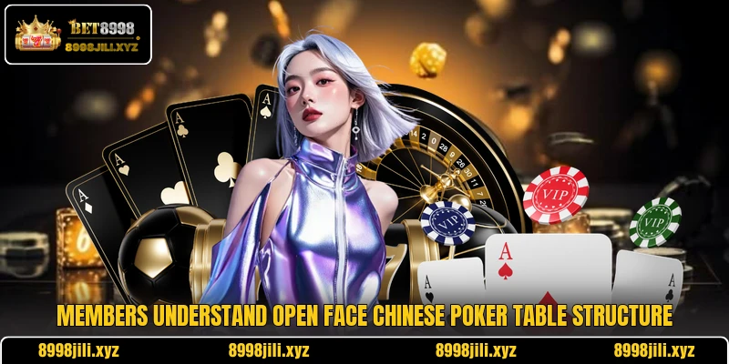 Members understand open face chinese poker table structure