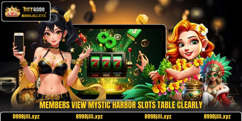 Members view Mystic Harbor Slots table clearly Members view Mystic Harbor Slots table clearly