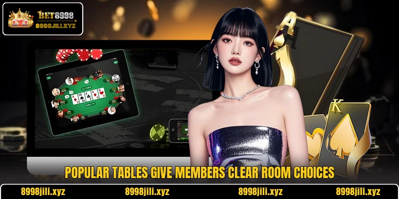 Popular tables give members clear room choices