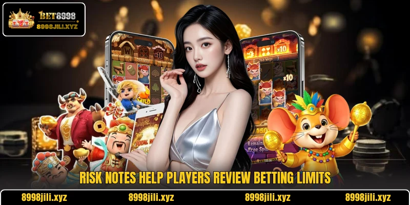 Risk notes help players review betting limits